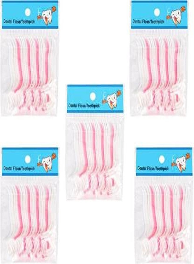 YTM 50pcs Dental Floss Sticks For ThoothPicks Pink & White Color (50) - Image 2